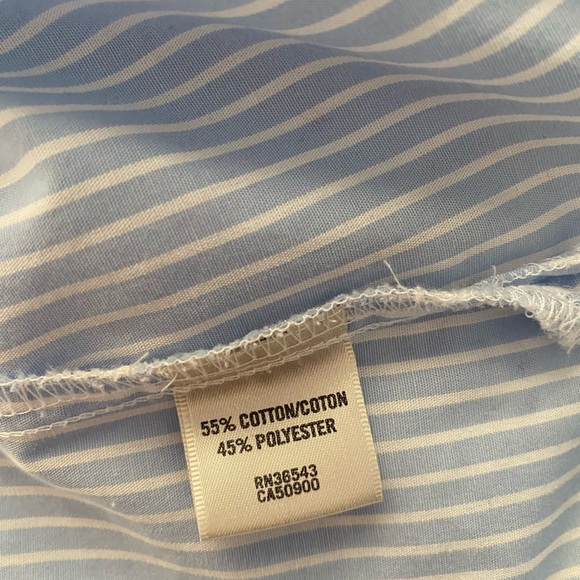 Van Heusen Bleu/white Blouse Sz M- women - Picture 4 of 4